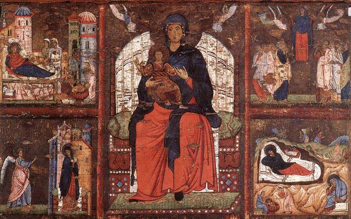 Virgin and Child Enthroned with Scenes from the Life of the Virgin